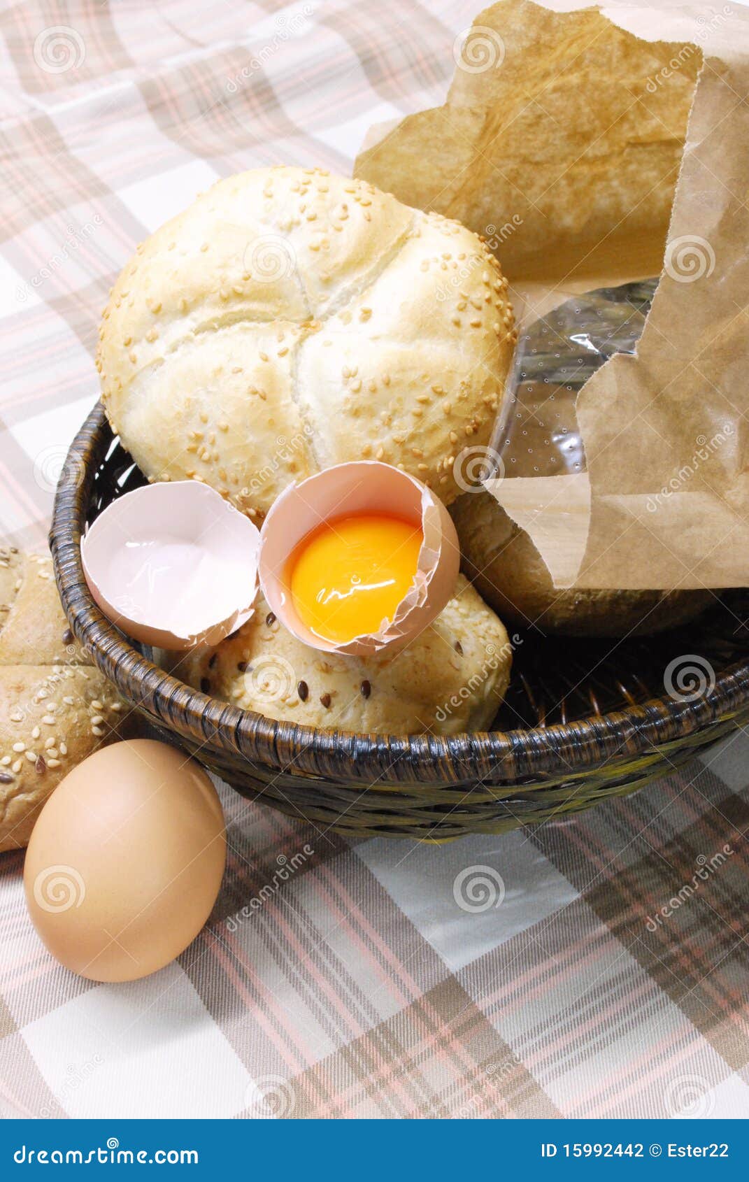 Freshly Baked Bread and Eggs Stock Photo Image of nutrition, health