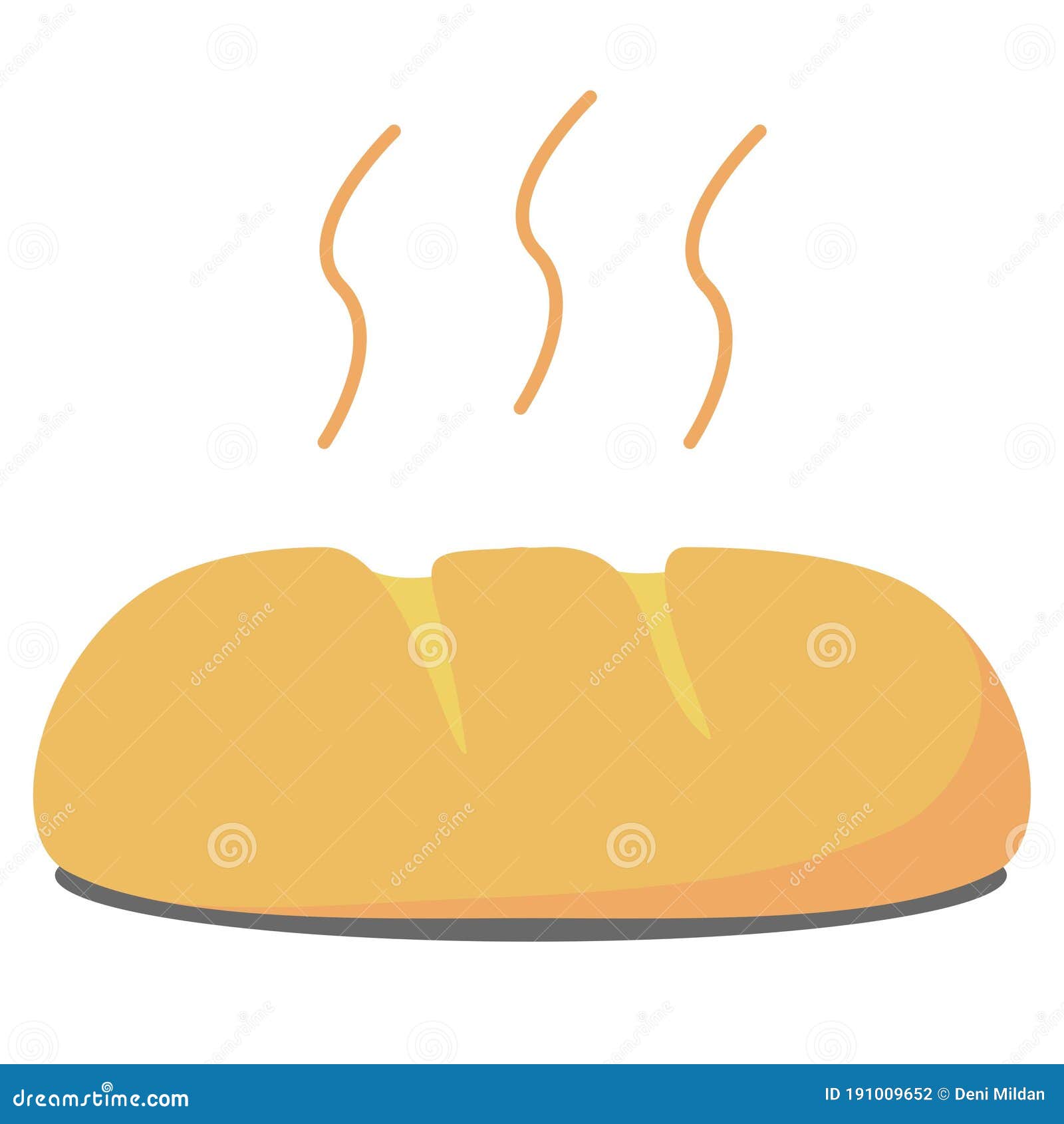 Freshly Baked Delicious Bread Illustration Vector Stock Illustration