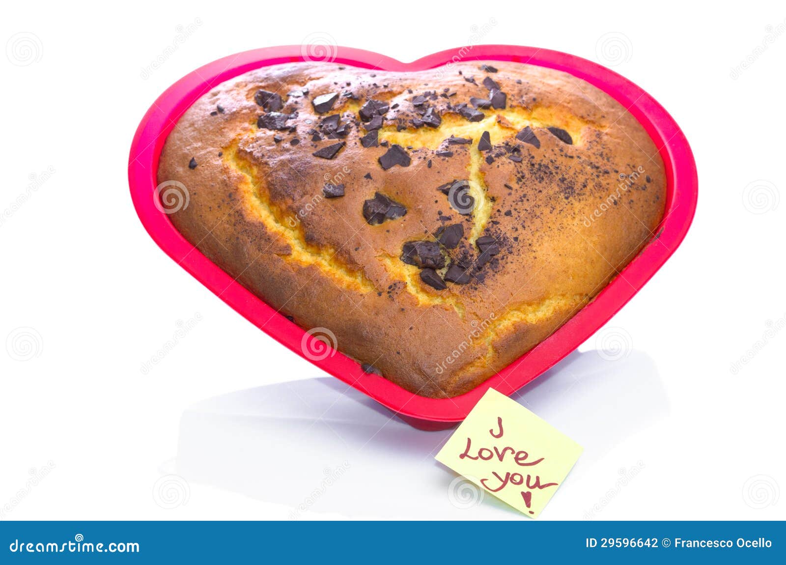 Freshly Baked Heartshaped Valentines Cake Stock Photo Image of