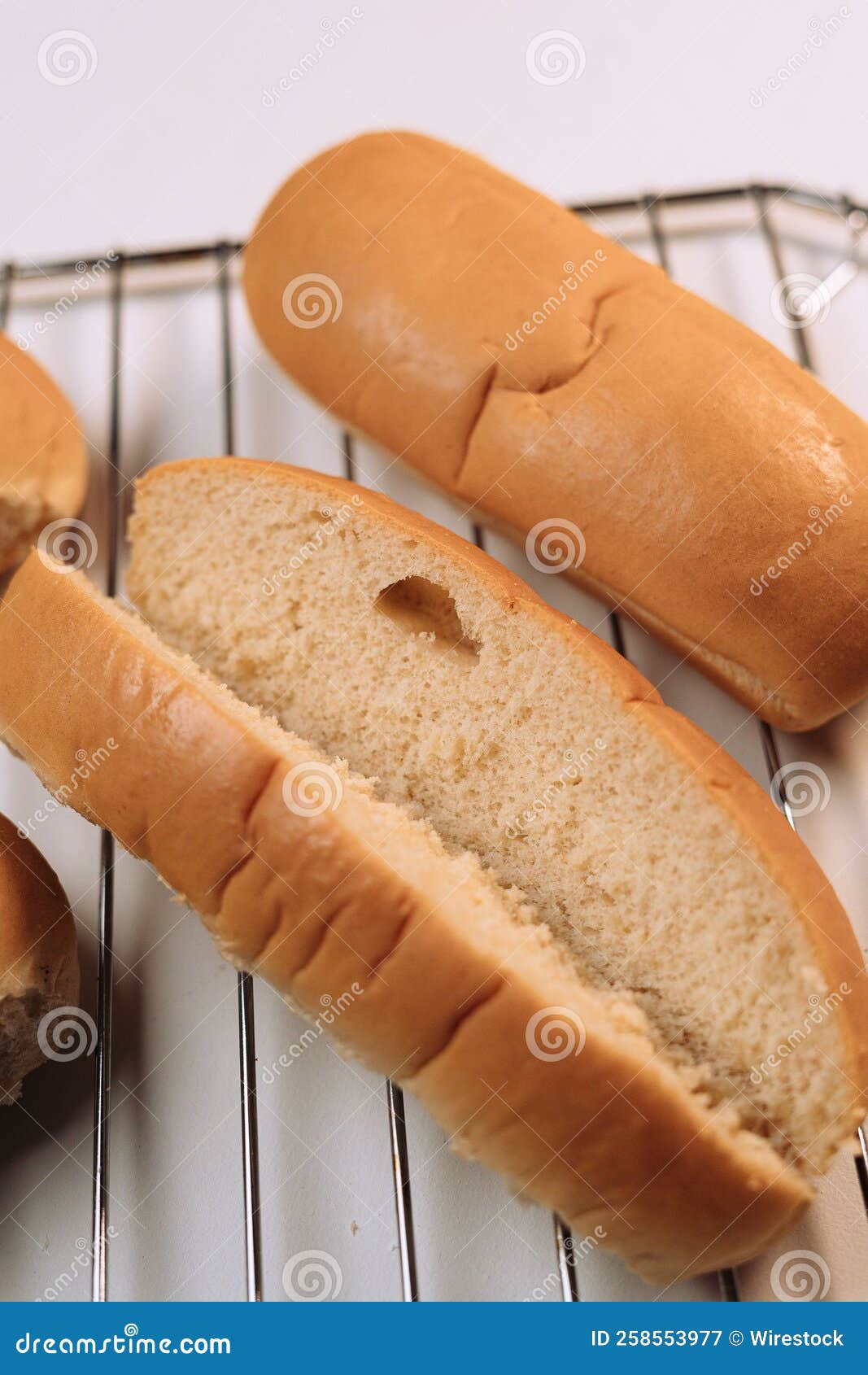 Freshly baked hot dog buns stock image. Image of fresh 258553977