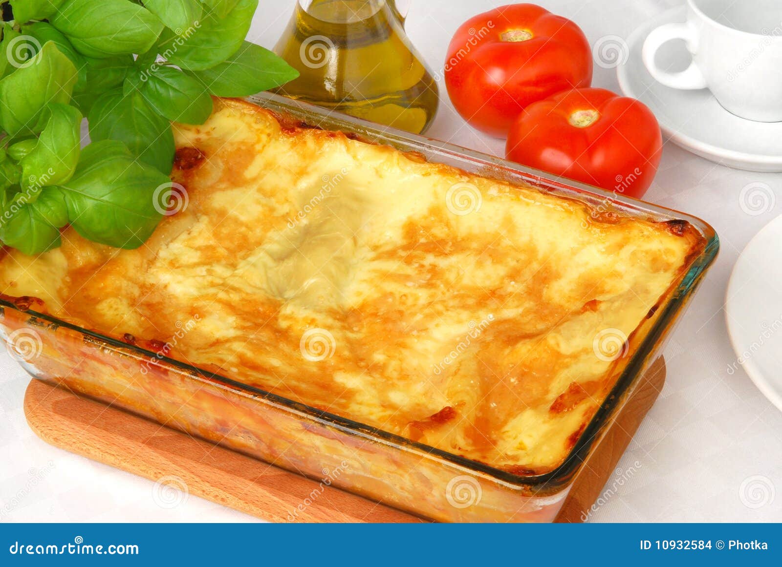 Freshly baked lasagna stock photo. Image of lasagna, pasta 10932584