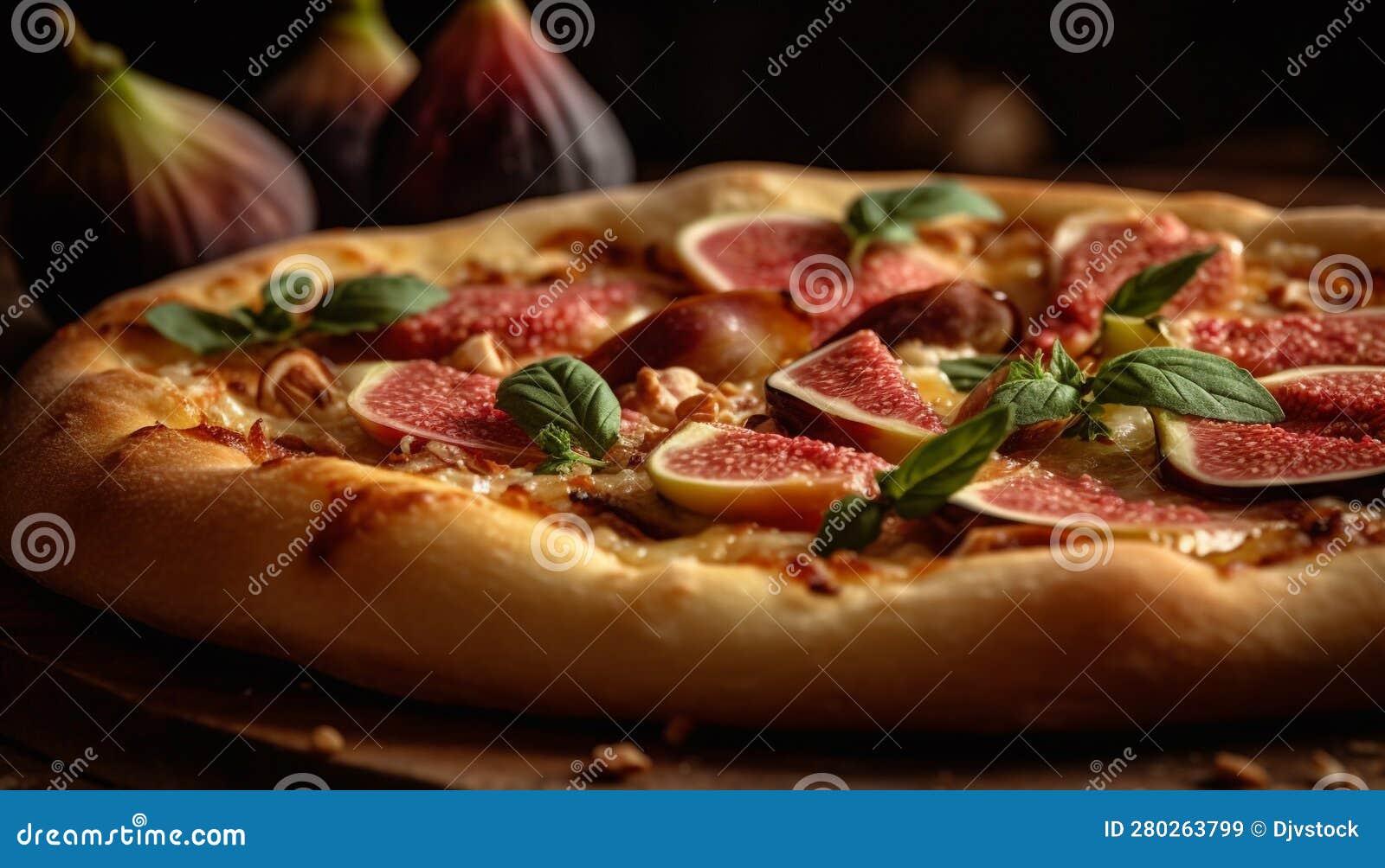 Freshly Baked Rustic Italian Pizza with Mozzarella, Salami, and Tomato
