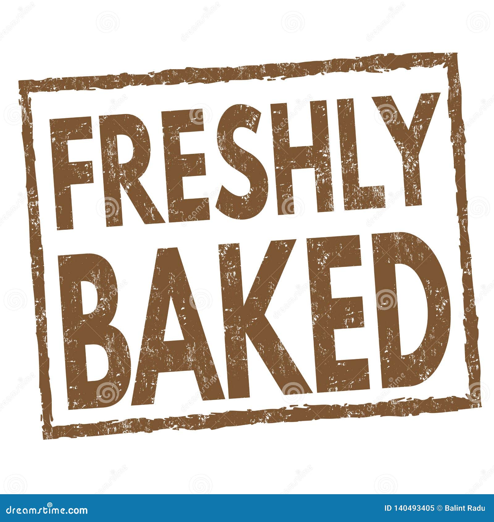 Freshly Baked Sign or Stamp Stock Vector Illustration of dessert
