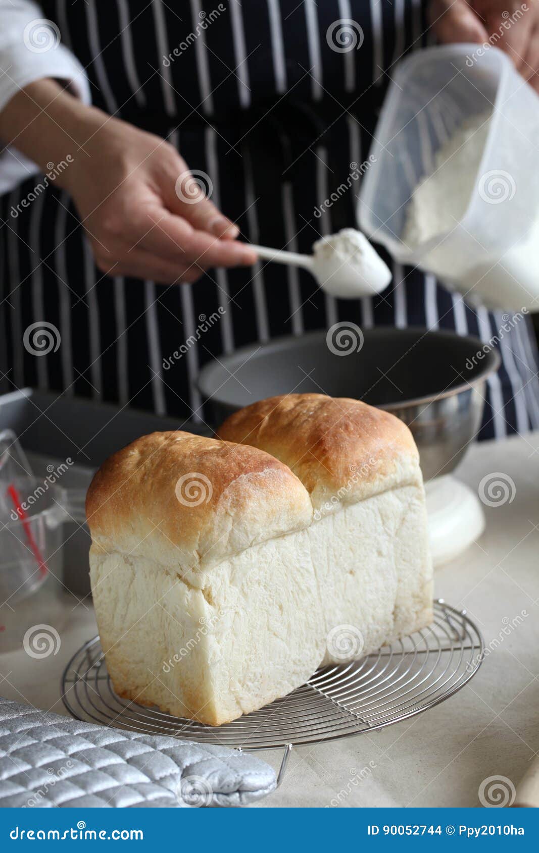 Freshly baked white bread stock photo. Image of fresh 90052744