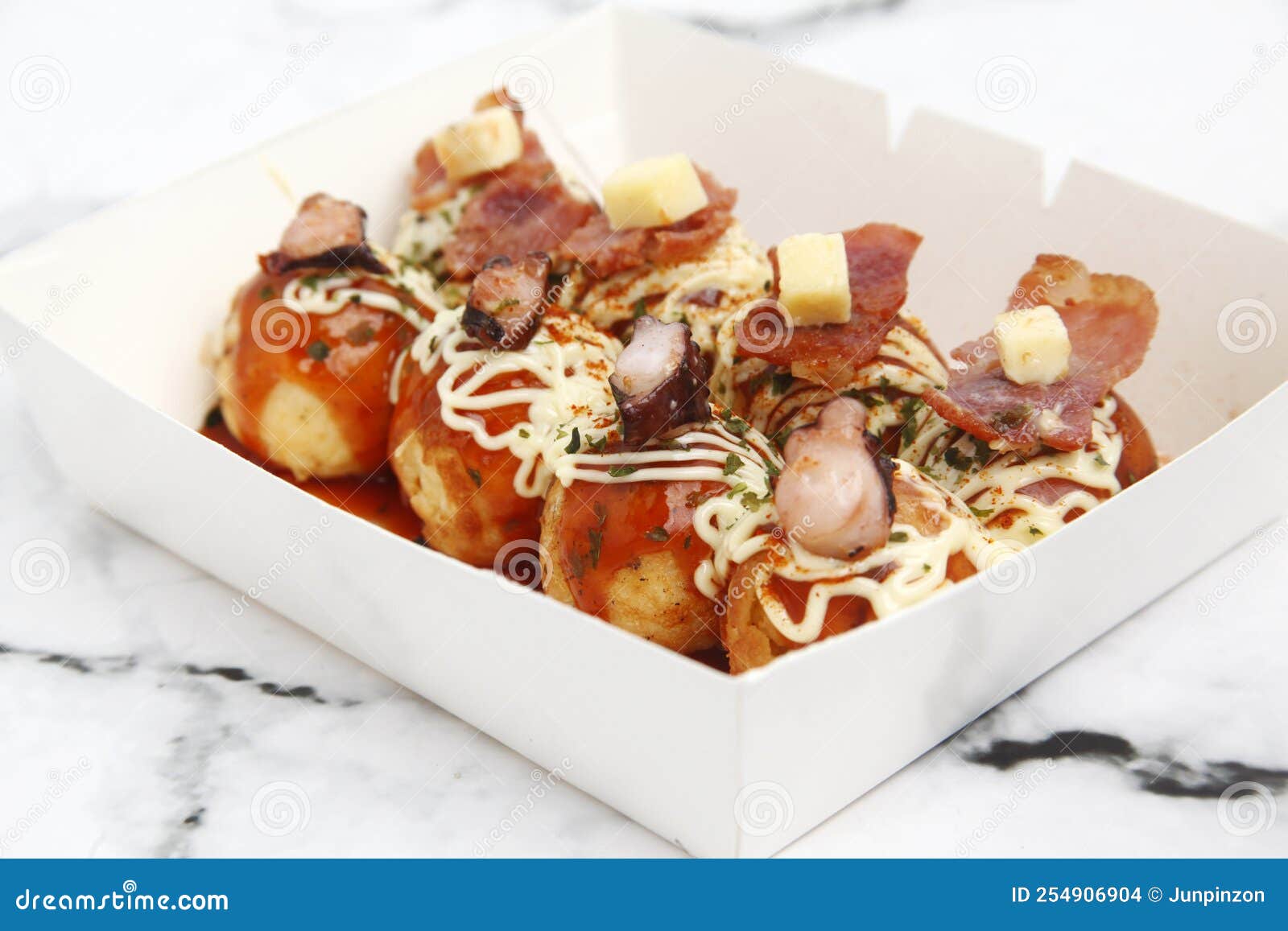 Freshly Cooked Takoyaki Balls Stock Photo Image of menu, japanese