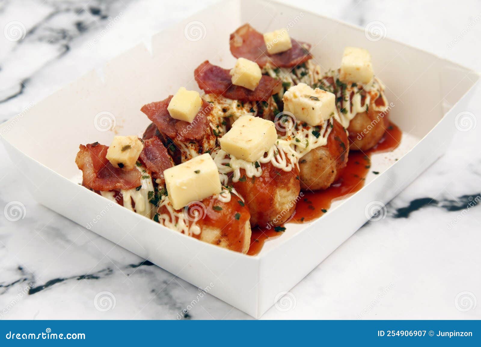 Freshly Cooked Takoyaki Balls Stock Image Image of dish, octobits