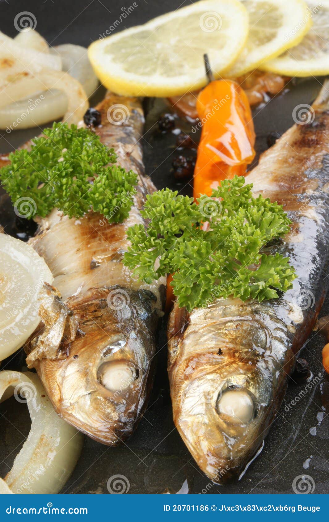 Freshly Grilled Sardines Prepared As Food Stock Photo Image of fish