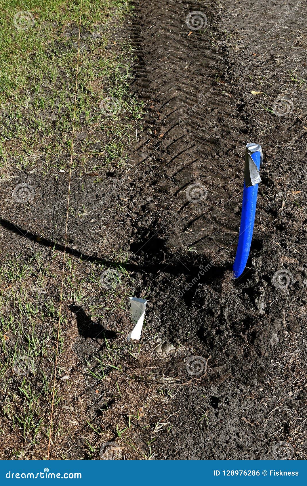 Installing Underground Sprinkler System Stock Photo Image of hose