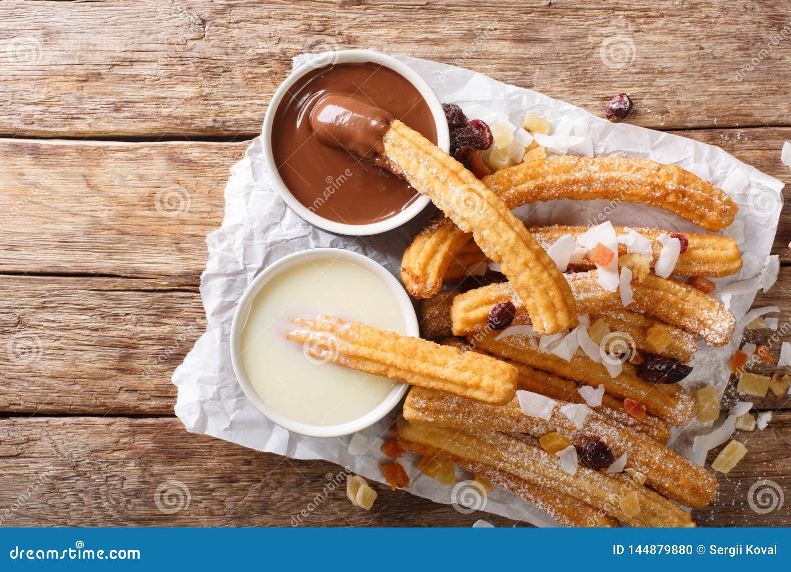 https://thumbs.dreamstime.com/z/freshly-made-hot-churros-chocolate-condensed-milk-close-up-horizontal-top-view-table-above-144879880.jpg