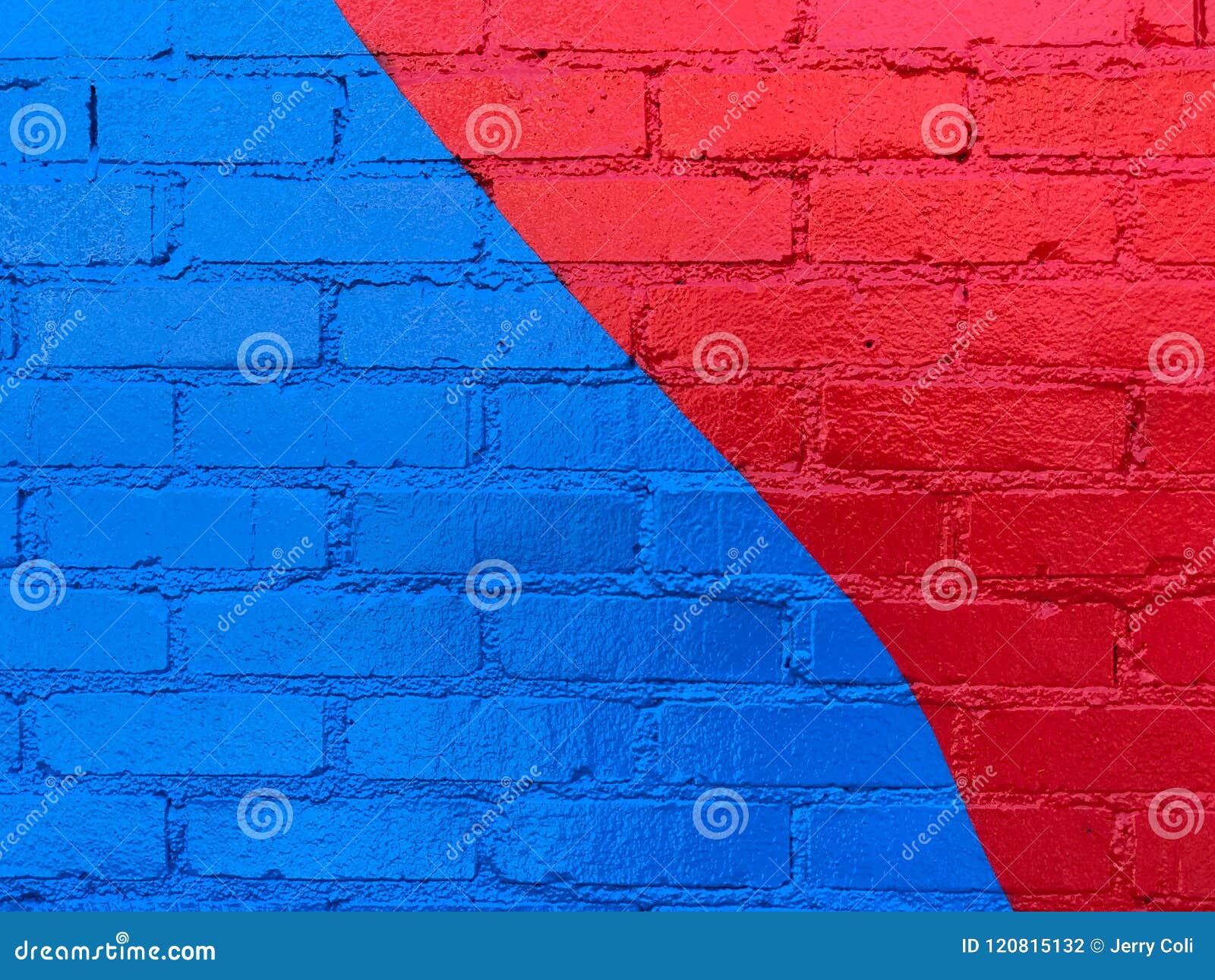Freshly Painted Multi Colored Brick Wall Stock Photo Image of