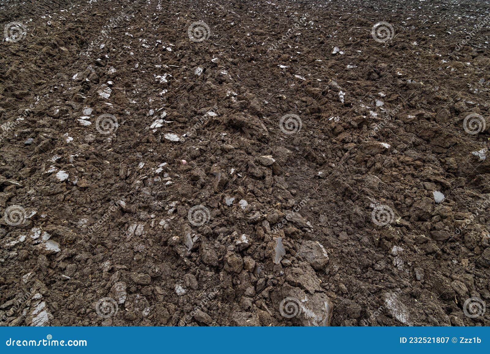 freshly plowed soil - close full frame background with edge-to-edge sharpness