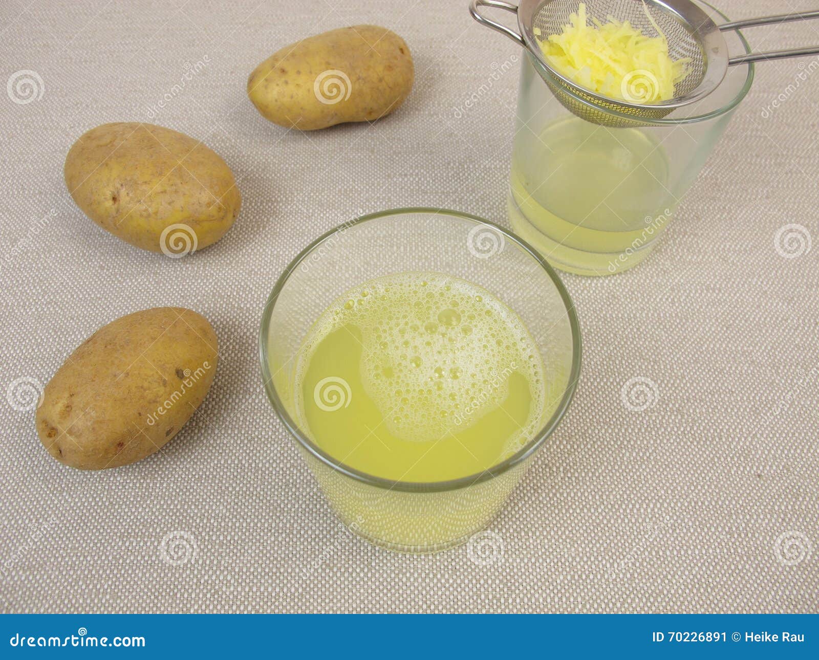 Freshly Pressed Raw Potato Juice Stock Image Image of squeeze