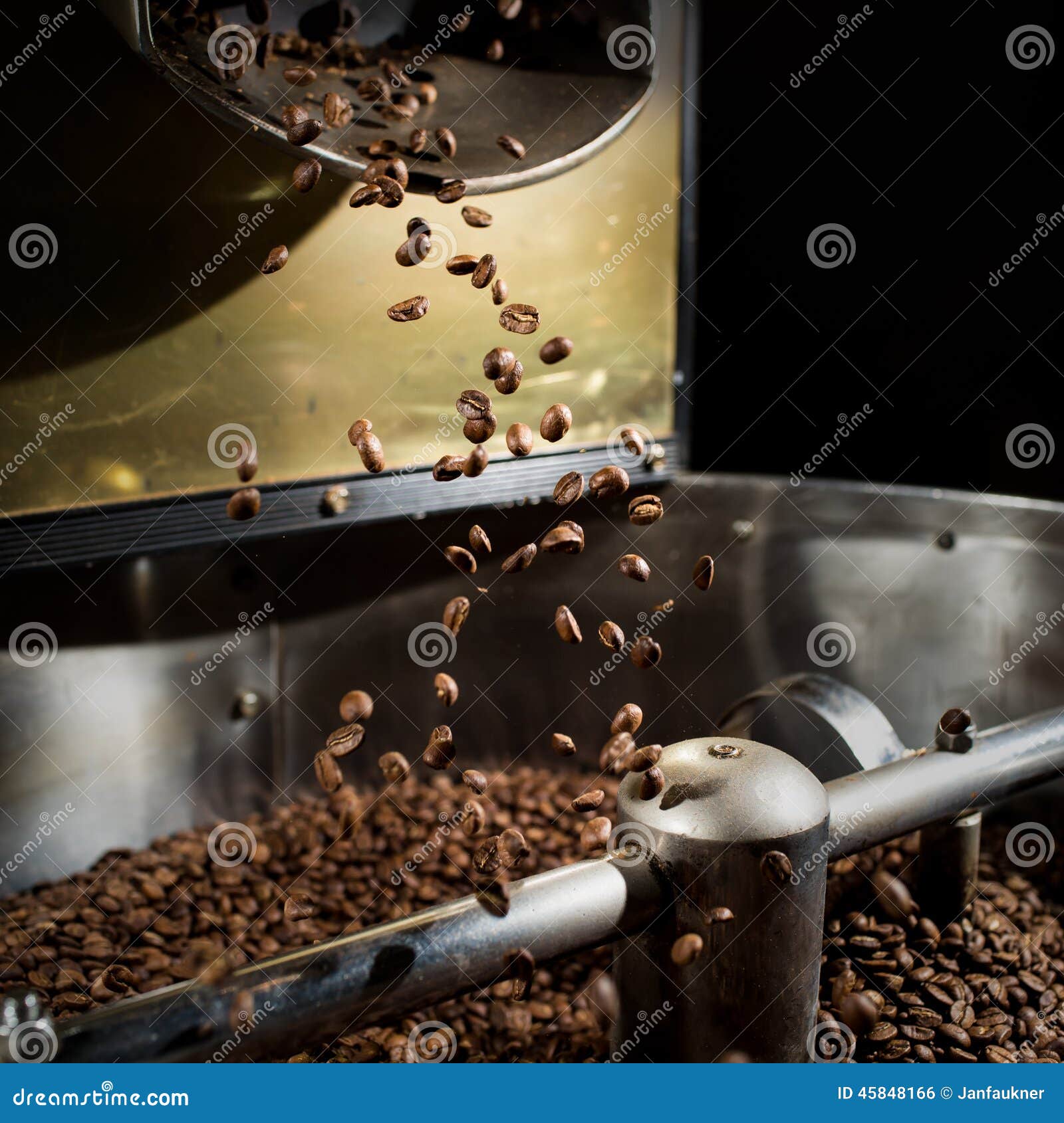 freshly roasted coffee beans