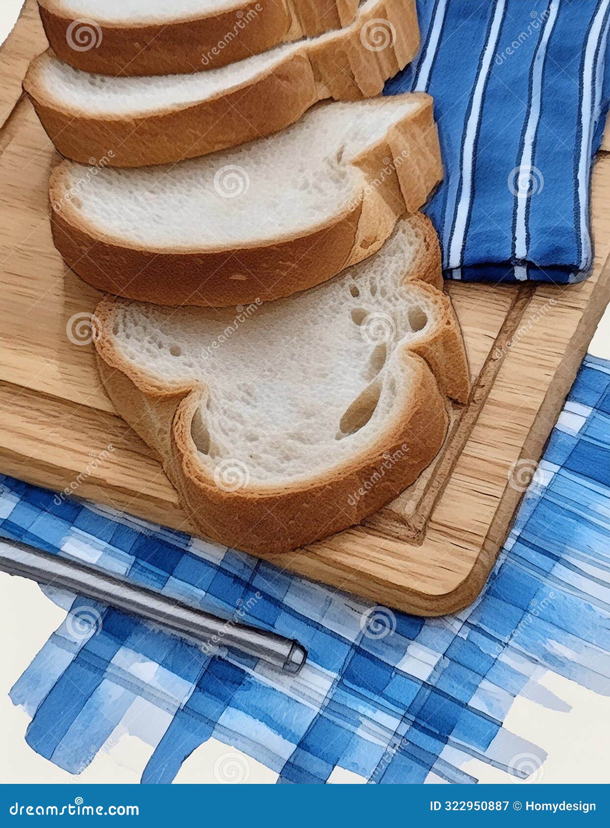 freshly sliced bread, ready for a hearty meal