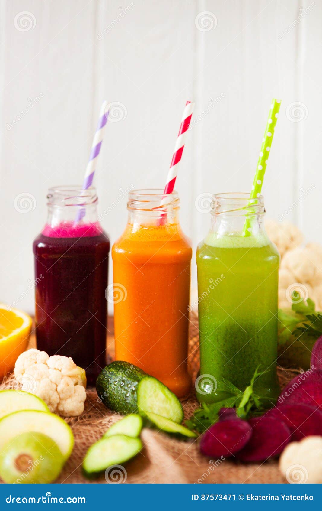 Freshly Squeezed Vegetable Juice in Bottles, Useful Vitamin Stock Image ...