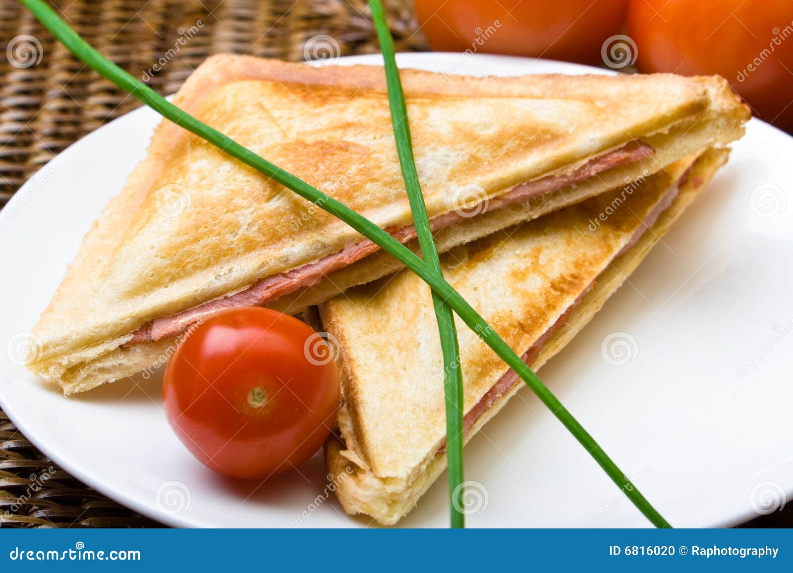 Freshly Toasted Cheese and Ham Sandwich Stock Photo Image of sandwich