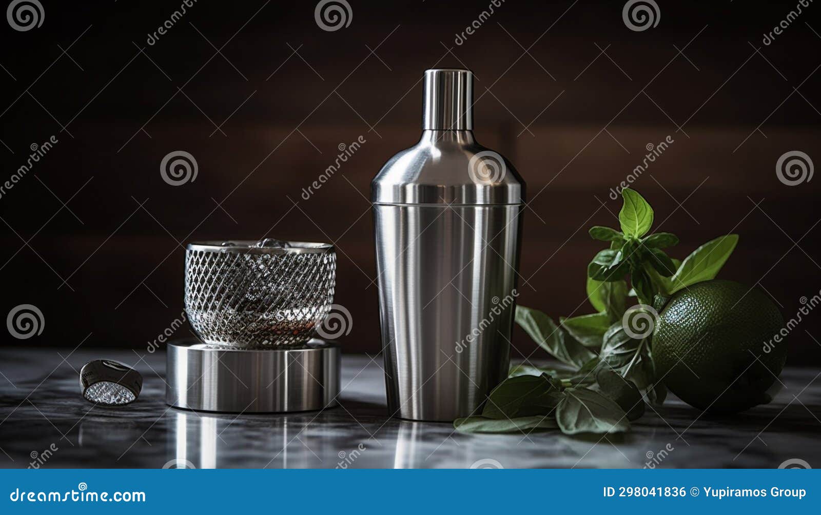 Freshness of Fruit and Ice in Glass, Refreshing Healthy Drink Generated