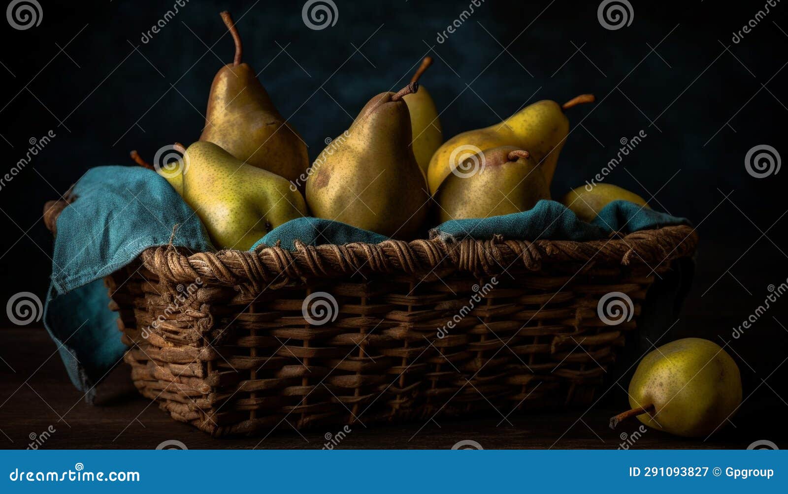 Freshness of Nature Bounty in a Rustic Wicker Basket, Healthy Eating