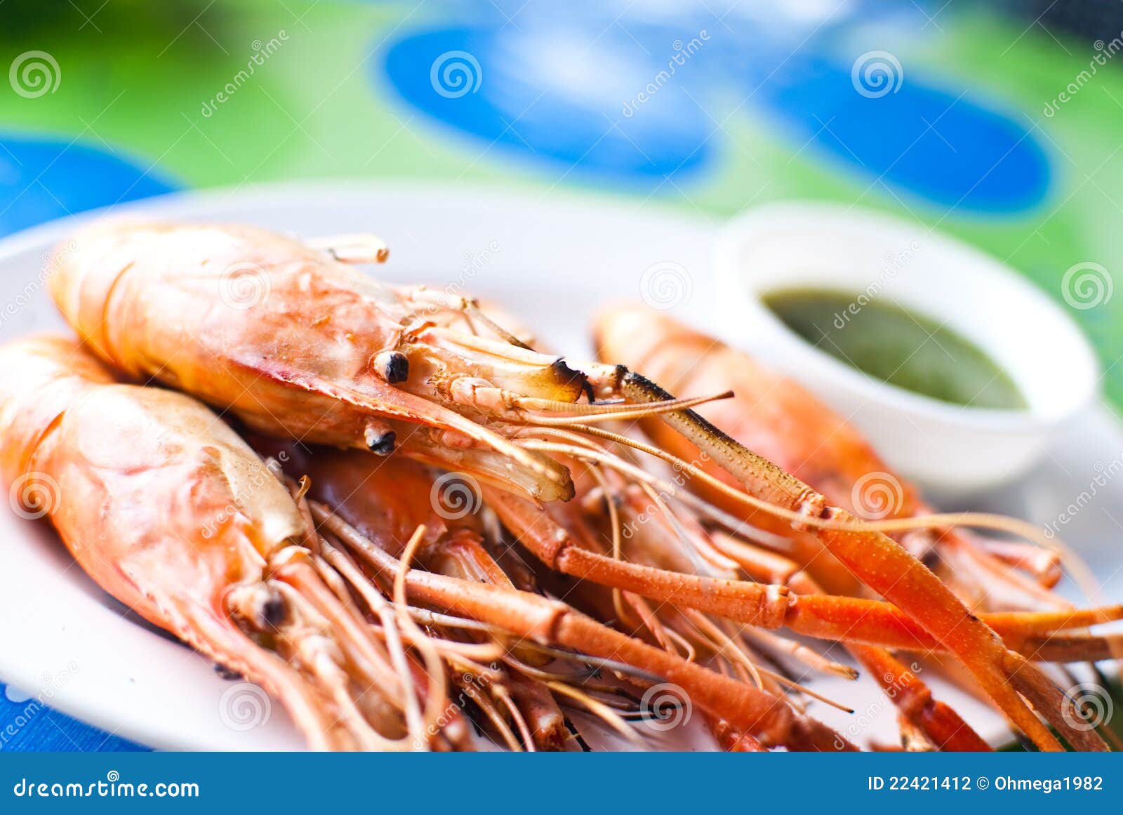 Freshwater prawn seafood. stock photo. Image of colorful 22421412