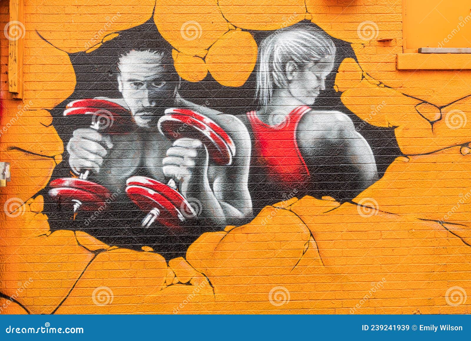 Fresque Murale Sur Le Mur De L'ultime 4ème Salle De Boxe Image stock  éditorial - Image du neuf, gotham: 239241939