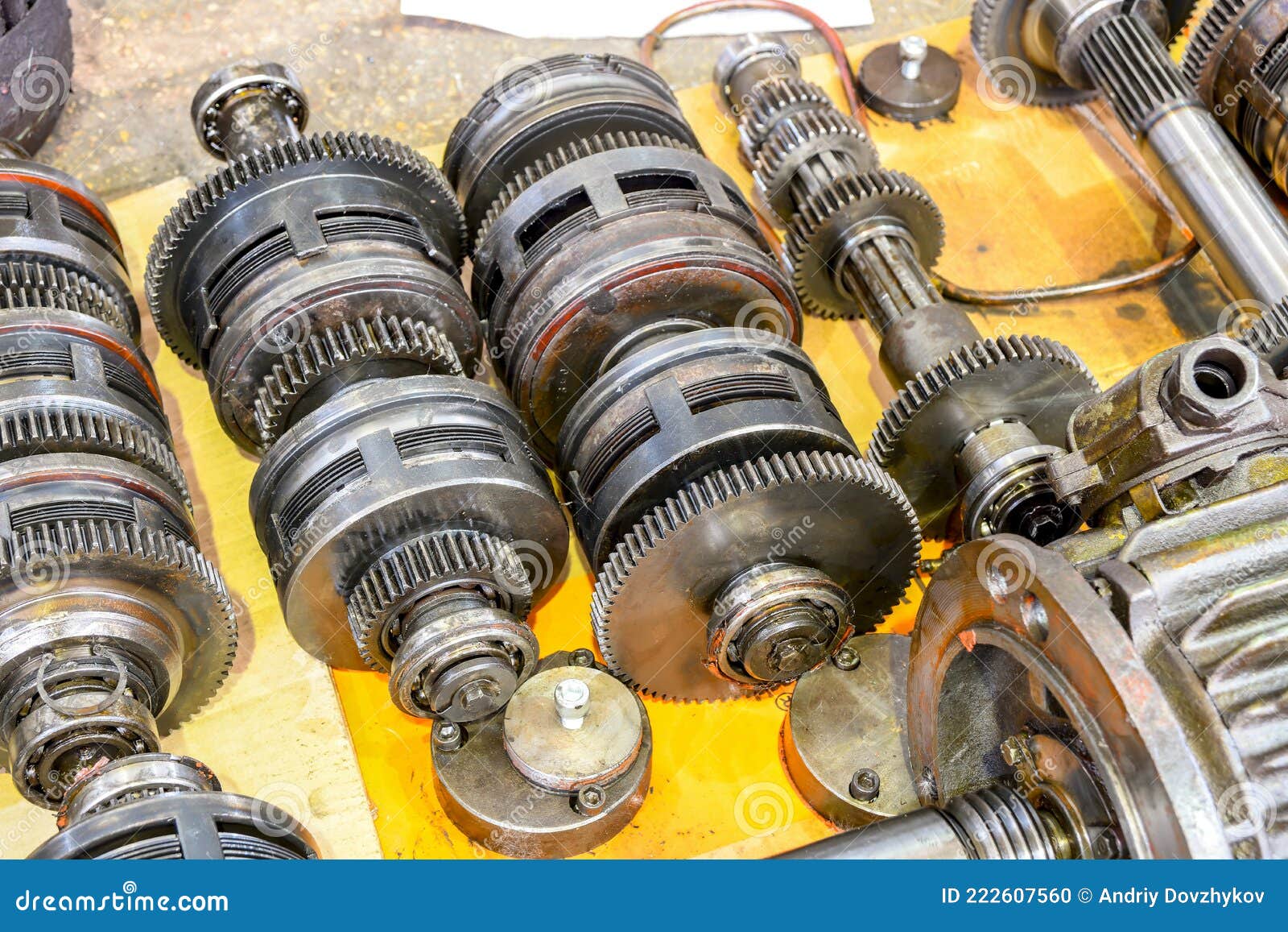 Friction Clutch of the Gearbox of the Cnc Machine Tool Stock Photo