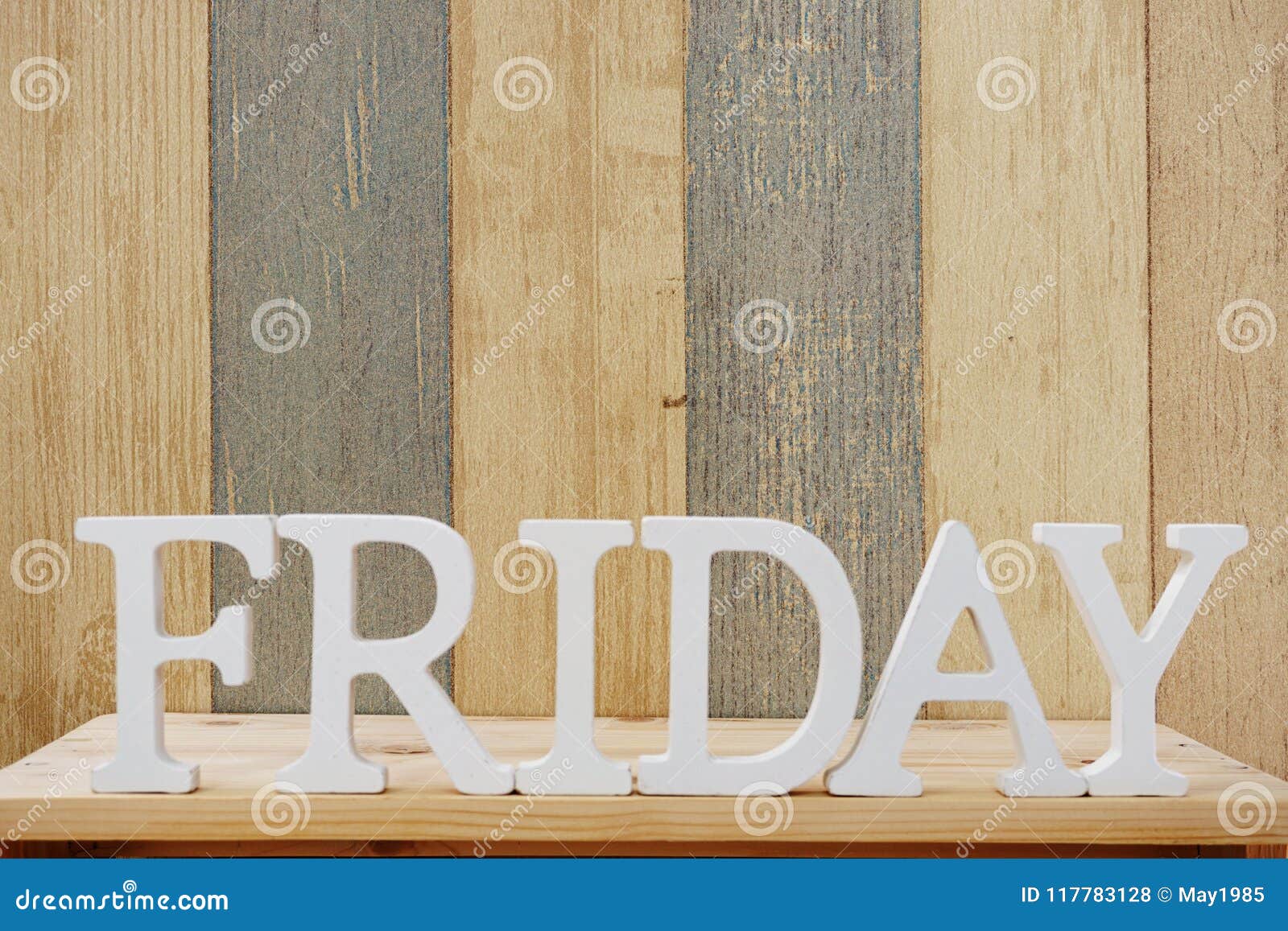 Friday Word Decorative Letters on Wooden Background Stock Photo - Image ...
