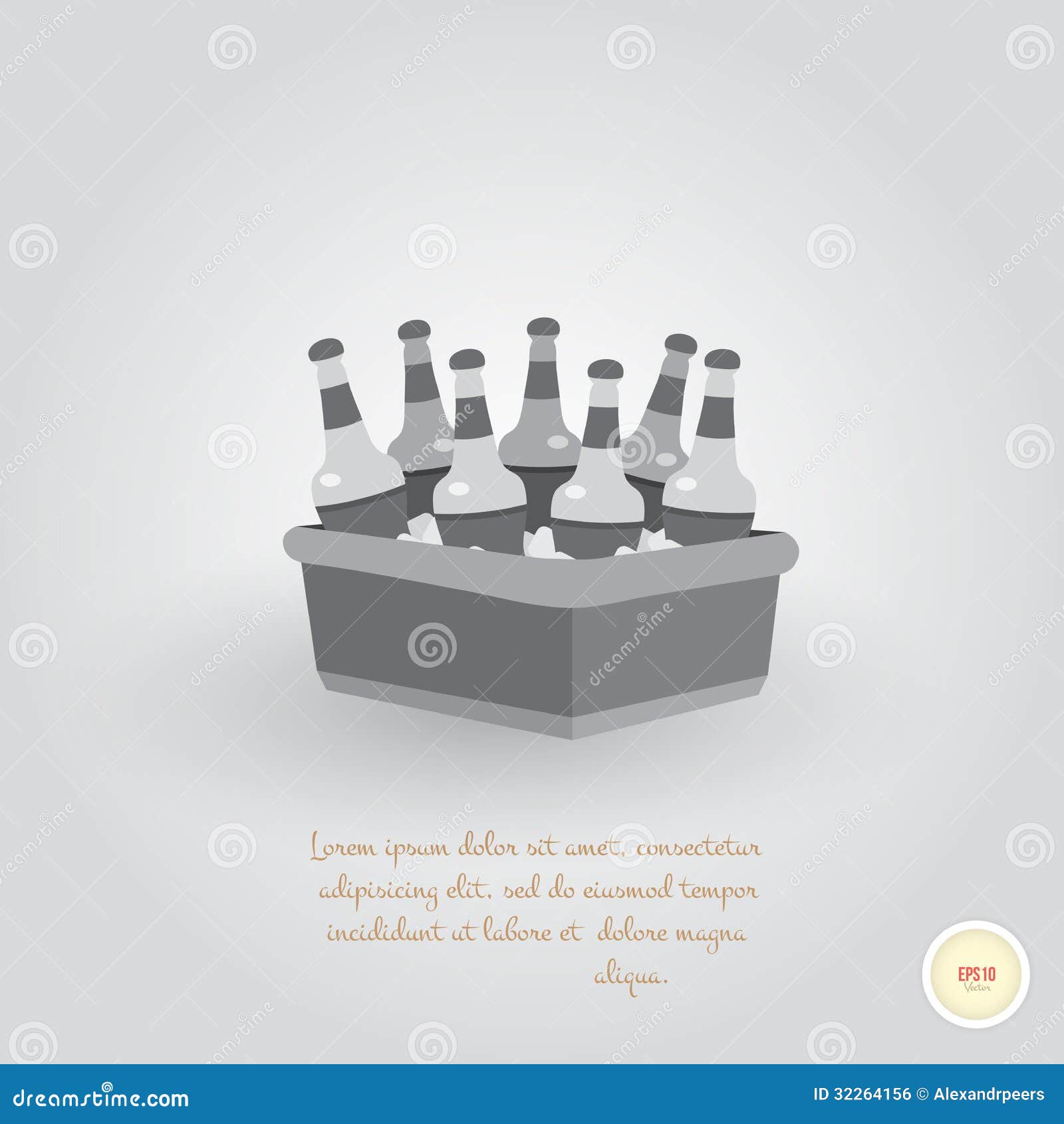 Fridge with beer stock vector. Illustration of drink 32264156