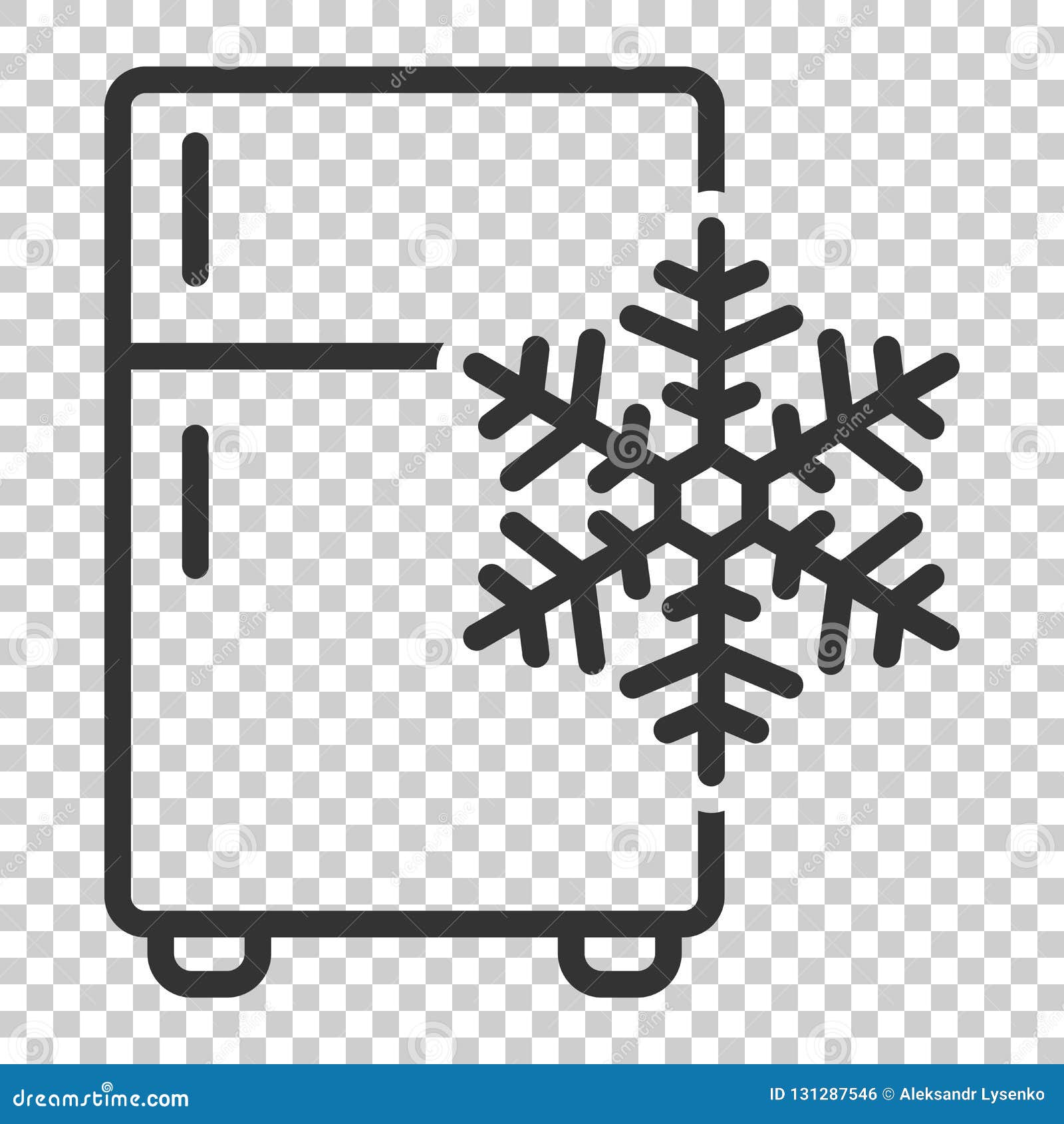 Fridge Refrigerator Icon In Flat Style. Freezer Container Vector Stock