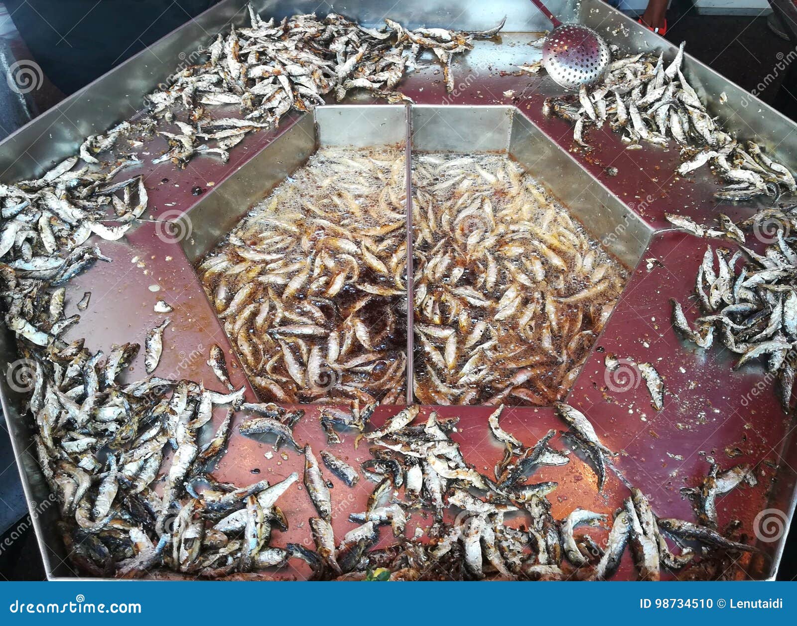 Fried anchovies stock photo. Image of acciughe, healthy 98734510