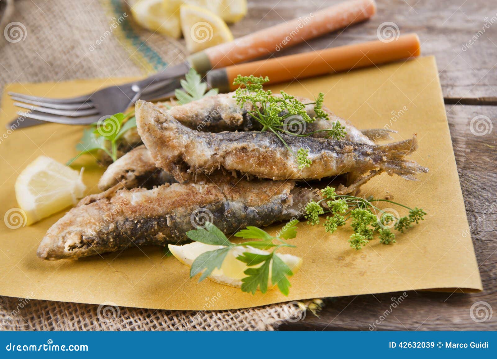Fried anchovies stock image. Image of traditional, salad 42632039