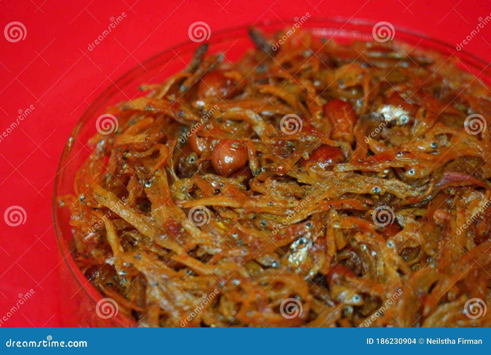 Fried Anchovy Fish with Peanuts and Chilli Stock Photo Image of soup