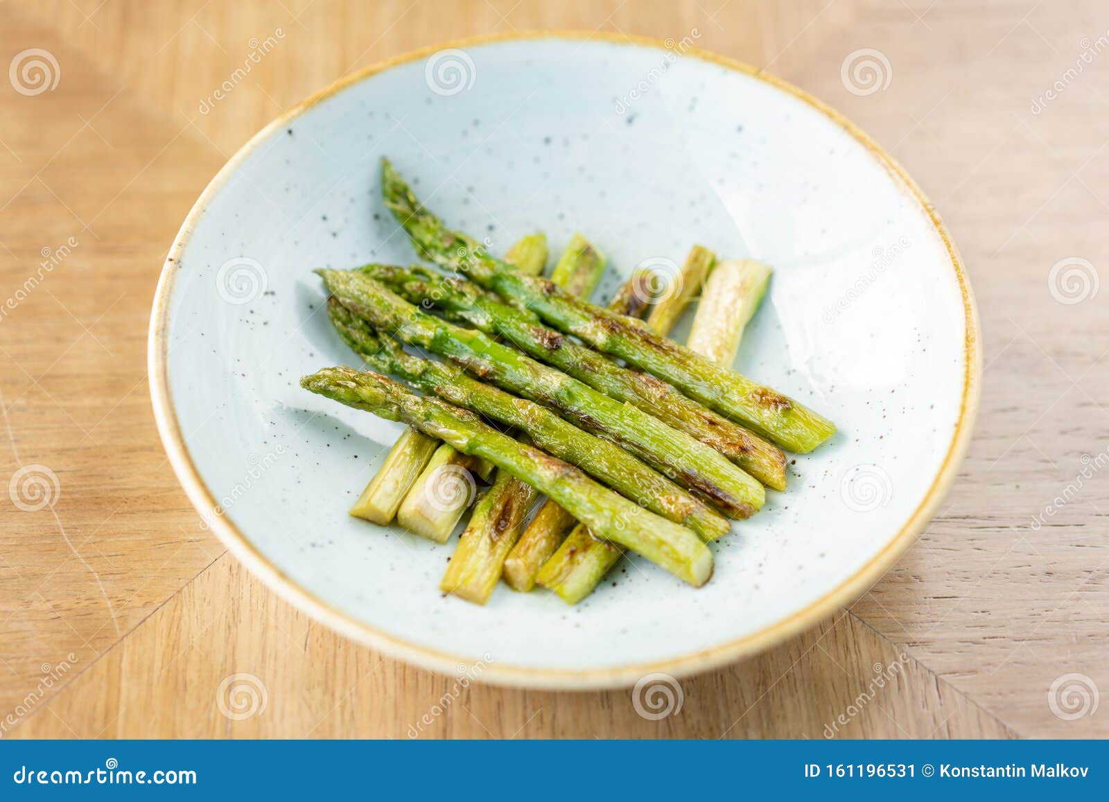 Fried Asparagus. Various Side Dishes in the Restaurant Menu Stock Image