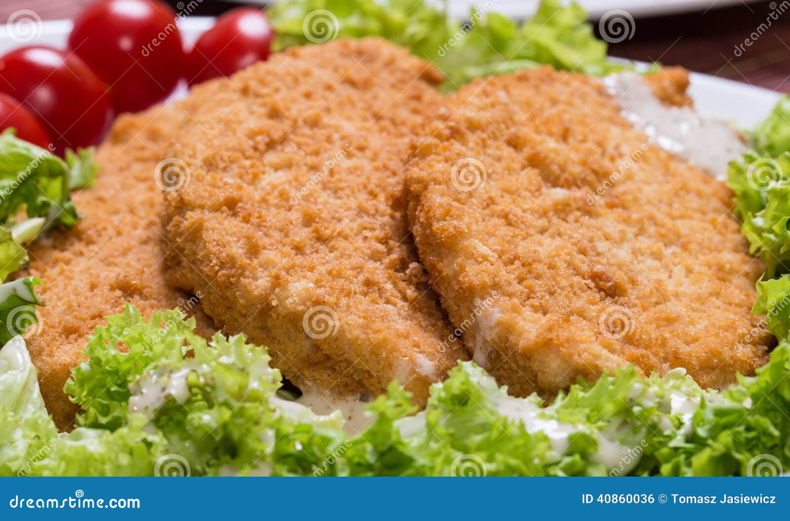 Fried Battered Chicken Breast Stock Photo Image of deep, coating