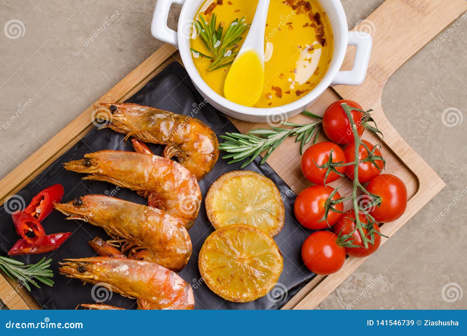 Fried big shrimp stock image. Image of diet, fresh, board - 141546739
