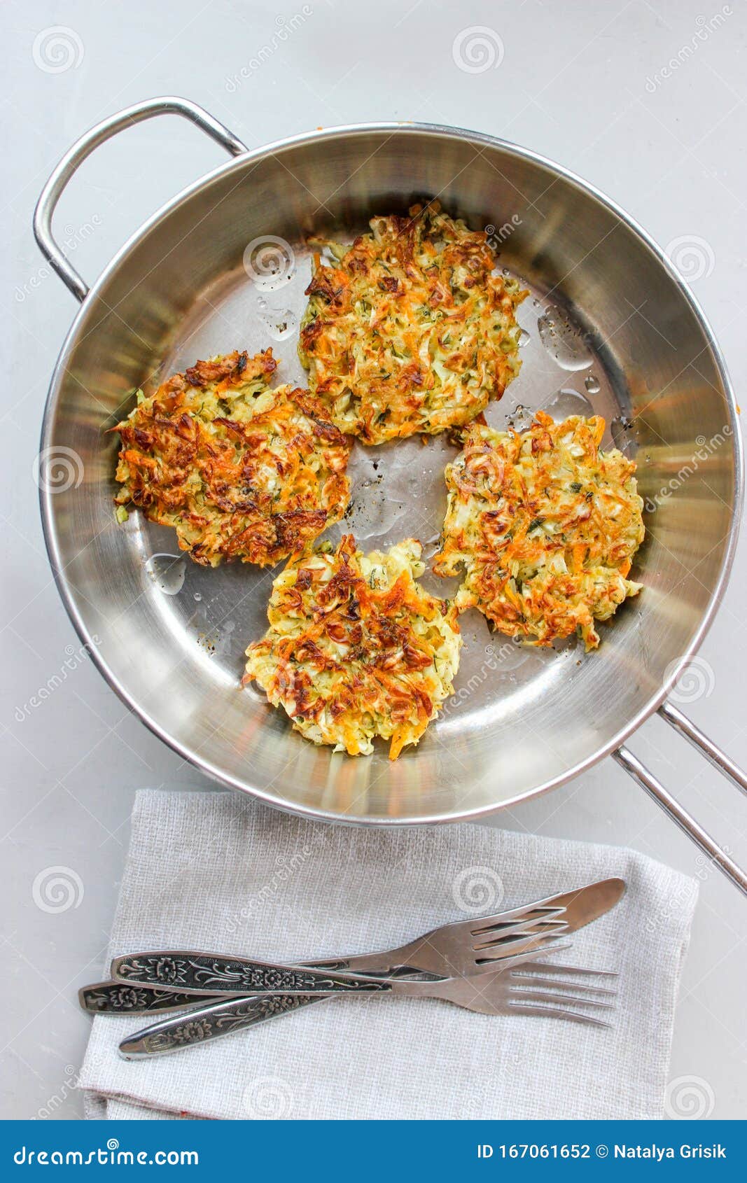 Fried cabbage fritters stock photo. Image of natural 167061652