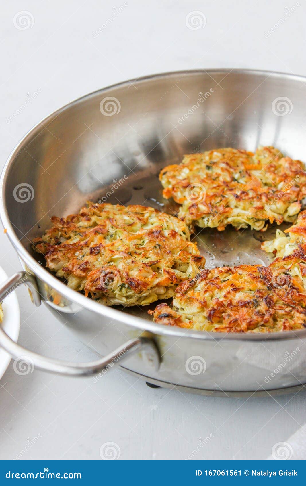 Fried cabbage fritters stock image. Image of taste, sour 167061561
