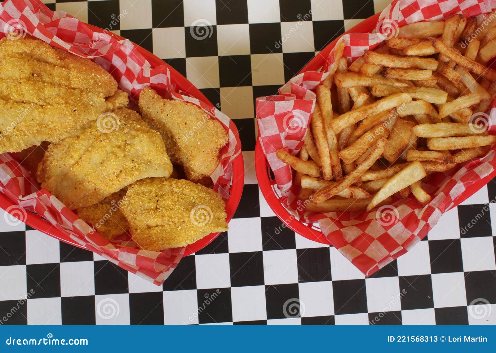 Fried Catfish Fillets in Rural Cafe Restaurant Stock Image Image of