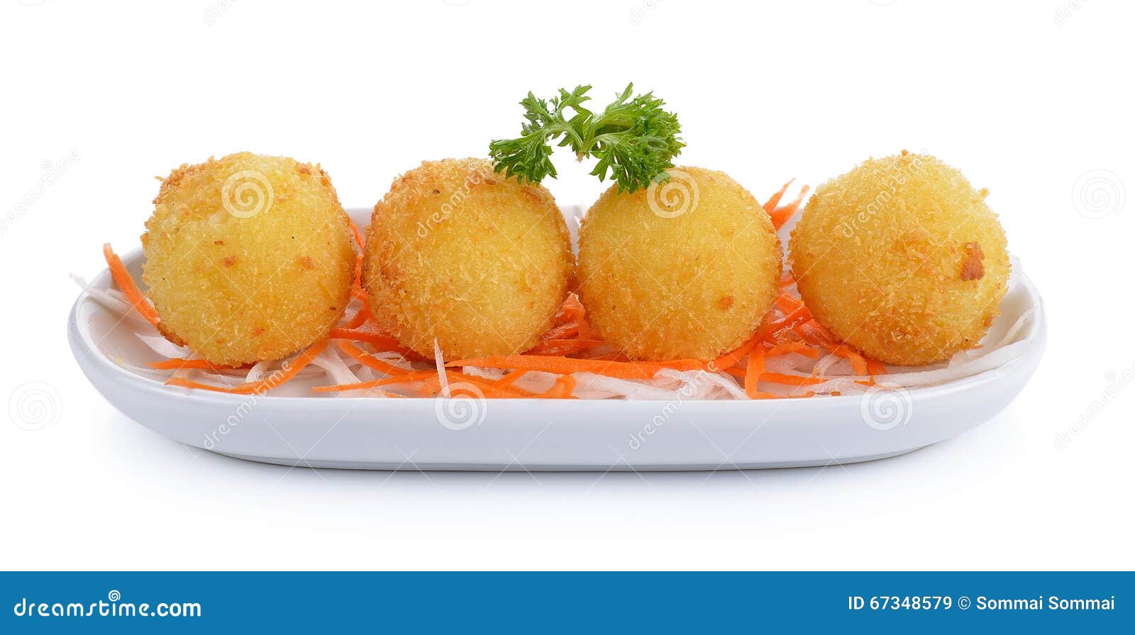 Fried cheese balls stock image. Image of ball, meal, green 67348579