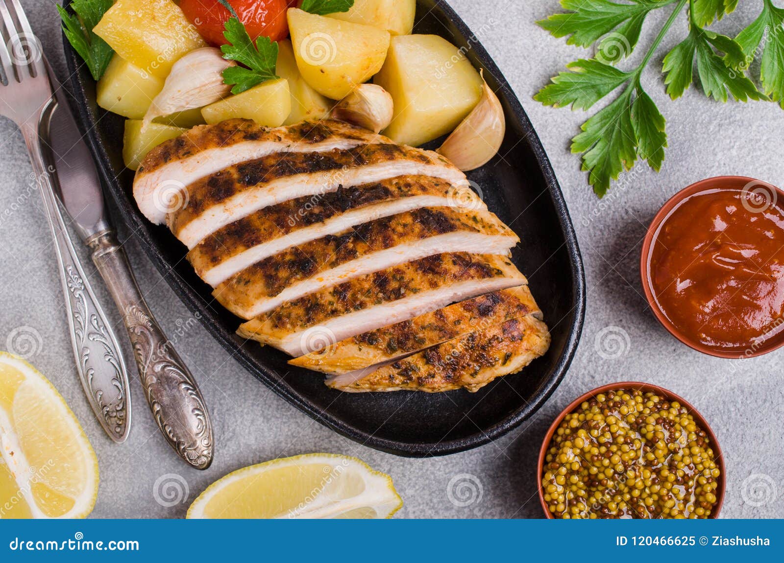 Fried chicken breast stock image. Image of kosher, chicken - 120466625