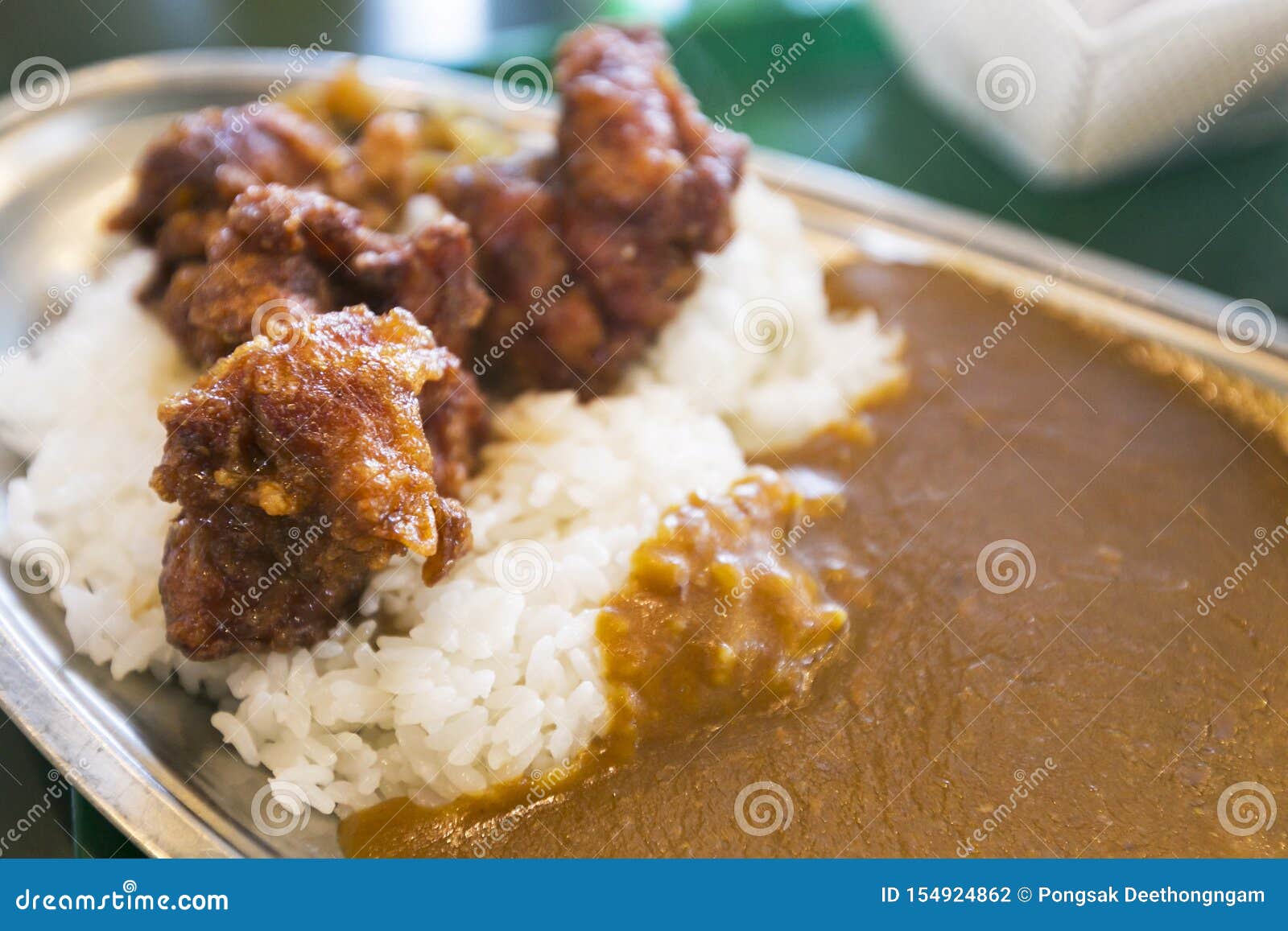 Chicken with Curry Powder Sauce Stock Photo Image of black, asia