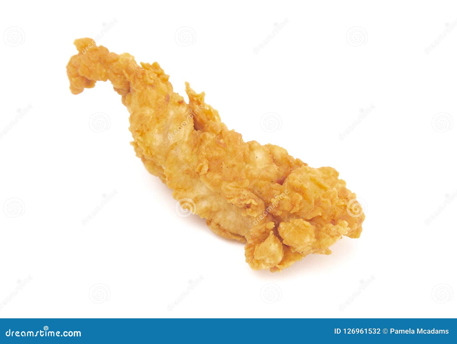Fried Chicken Fingers on a White Background Stock Photo Image of