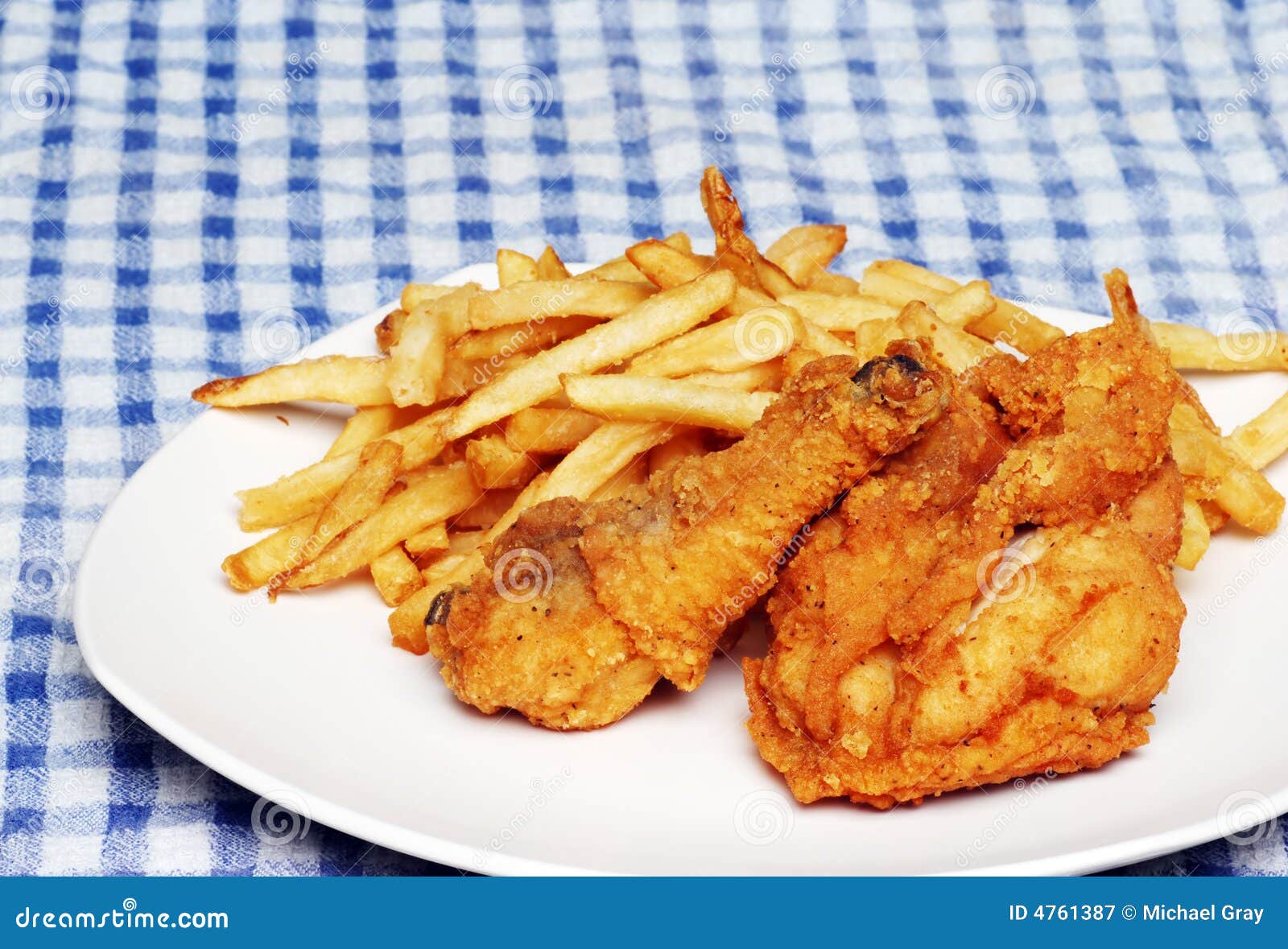 Fried Chicken and fries stock image. Image of easy, delicious 4761387