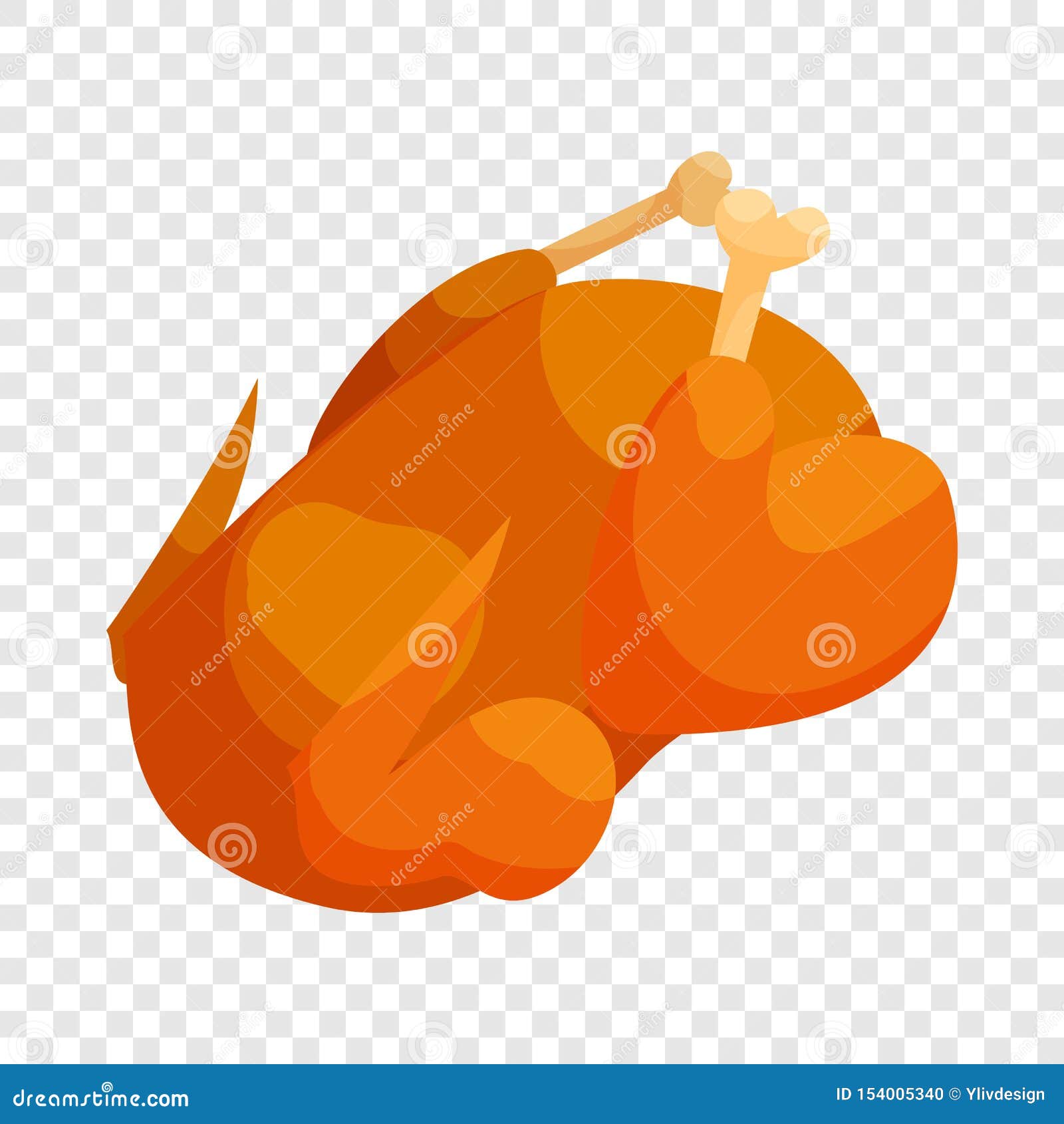 Fried Chicken Icon, Cartoon Style Stock Vector - Illustration of object