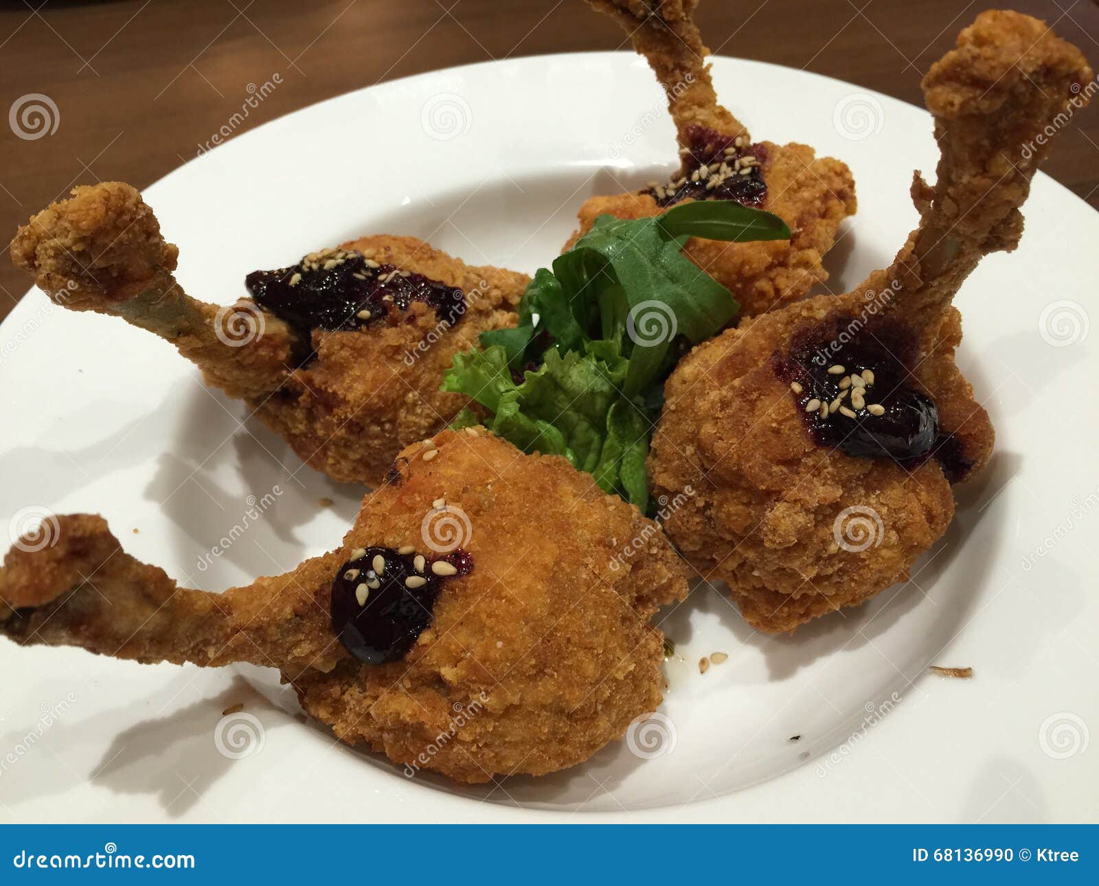 Fried Chicken Leg in Breadcrumbs Stock Photo Image of snack, healthy