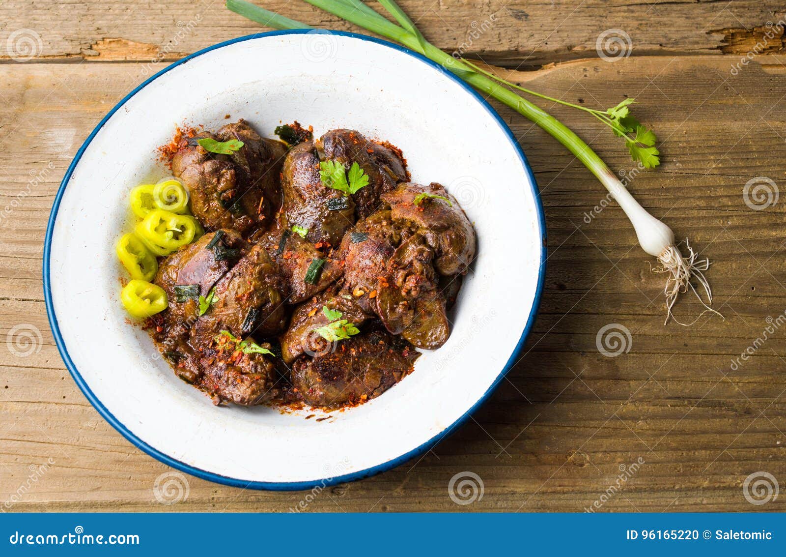 Fried Chicken Liver with Pepper Stock Photo Image of chicken, meal