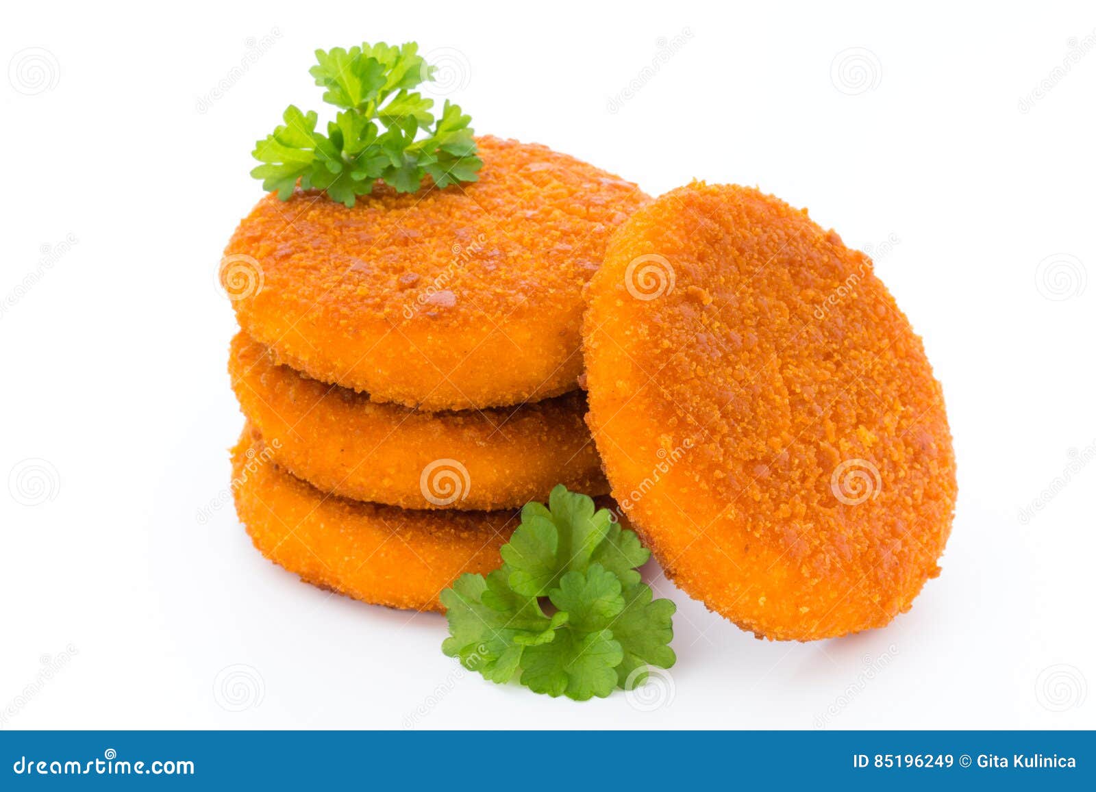 Fried Chicken Nuggets on White. Stock Image Image of healthy, crispy
