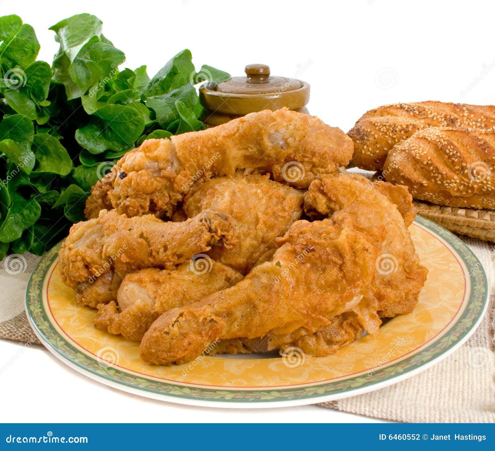 Fried Chicken Pieces stock photo. Image of crumbed, bagette 6460552
