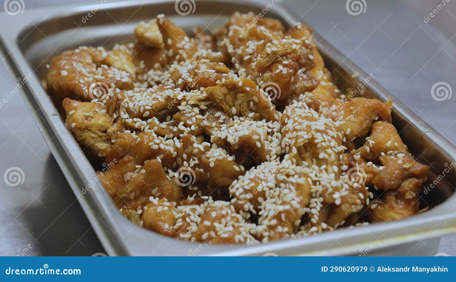 Fried Chicken in Sauce, Korean Traditional Food, Korean Fried Chicken