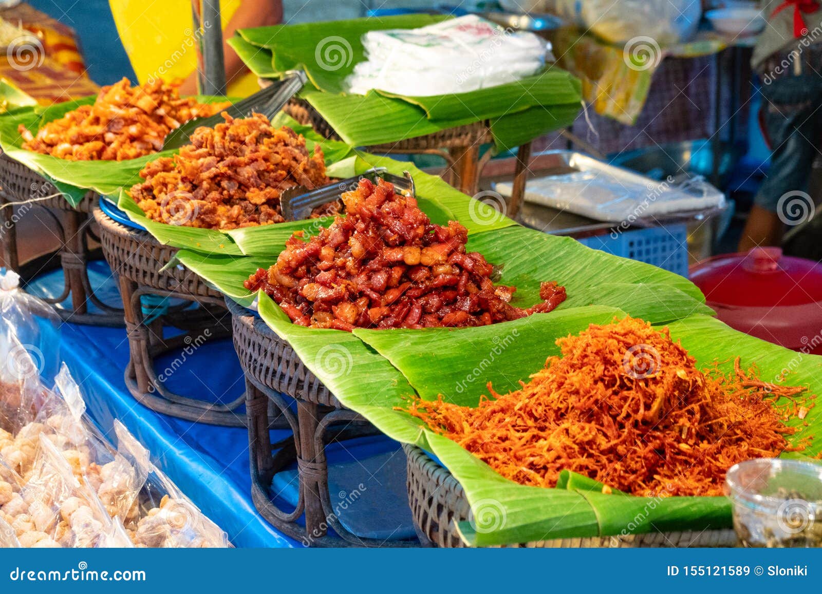 Fried Chicken Street Food In A Market Stock Image Image Of