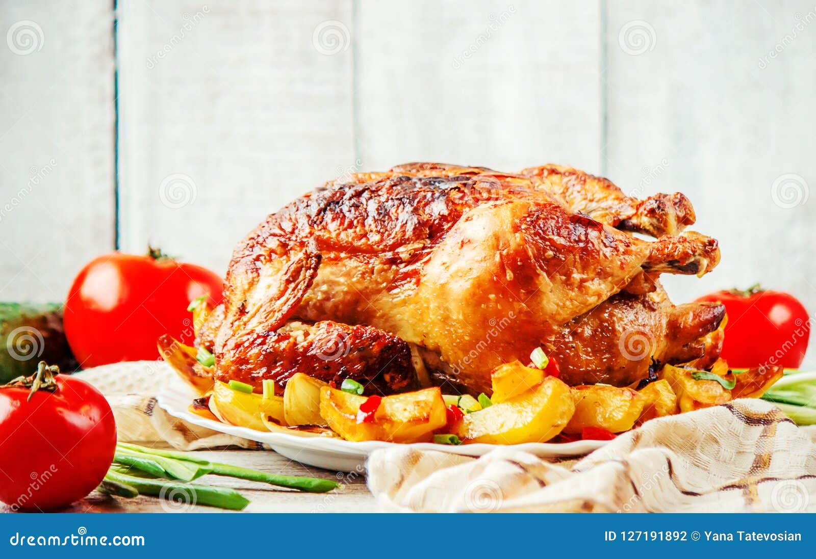 Fried Chicken. Thanksgiving Day. Selective Focus. Food. Stock Photo ...
